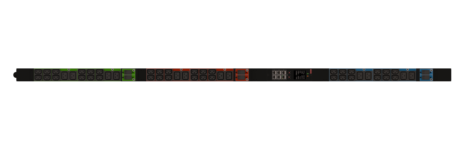 iPDU-7031: ZeroUnit, 400V, 32А, in IEC60309 3P+N+E, out (12) C19; (36) C13 без фиксации